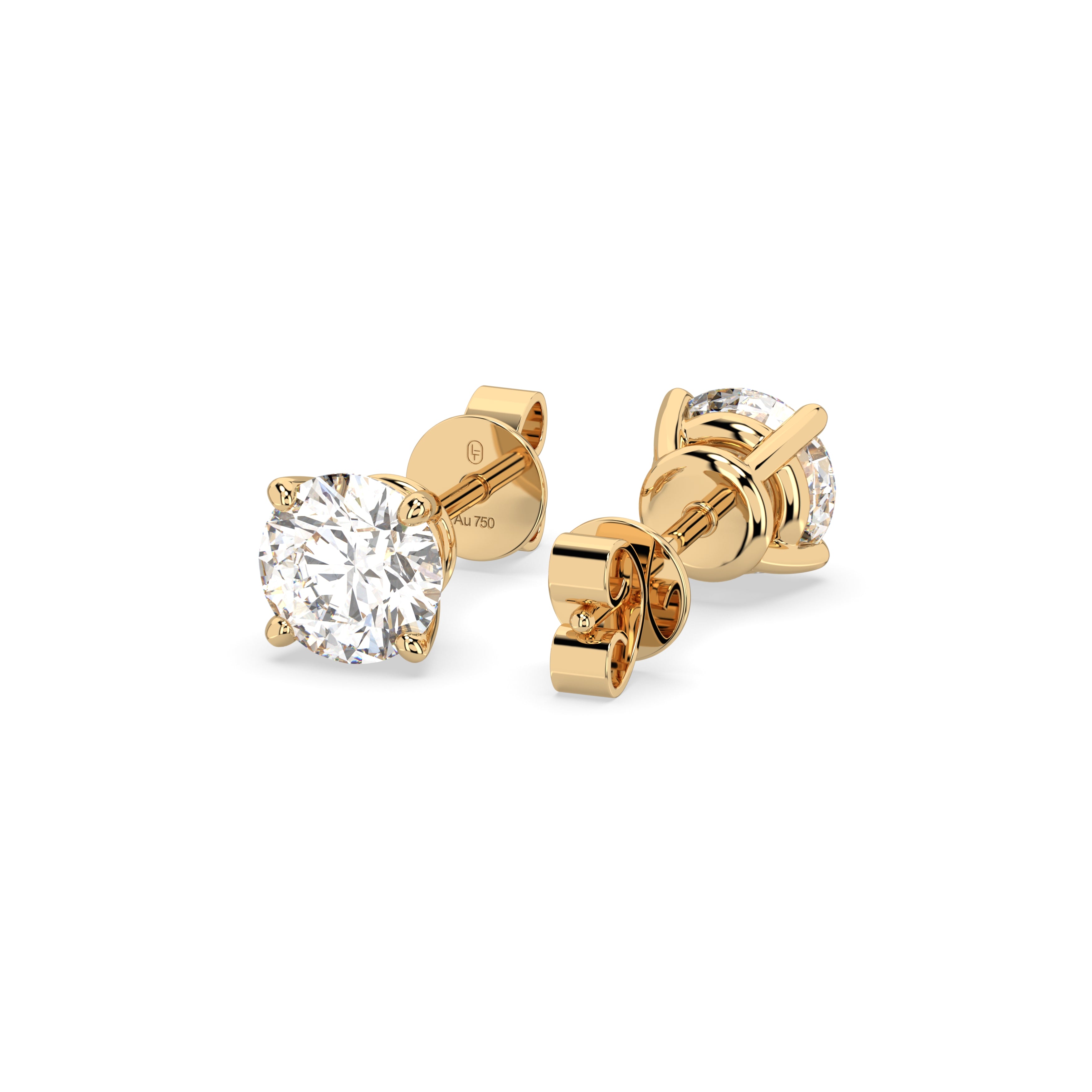 Solitaire Stud Earrings