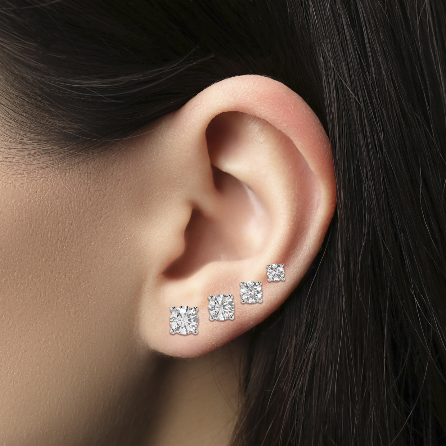 Solitaire Stud Earrings